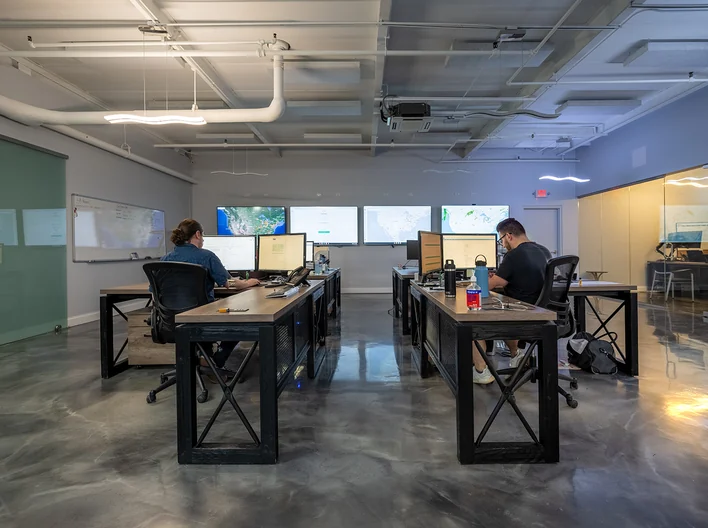 The operations floor at headquarters, teammates at their desks